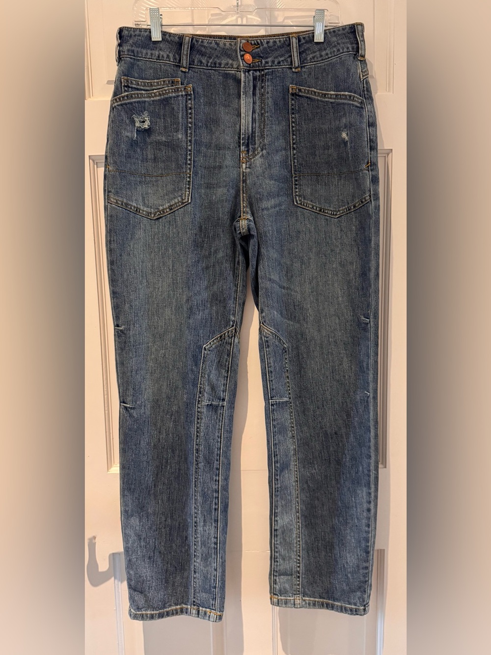 Anthropologie Pilcro Wanderer Mid-Rise Relaxed Jeans Lonnie Wash Size 29 NWOT - Picture 7 of 16